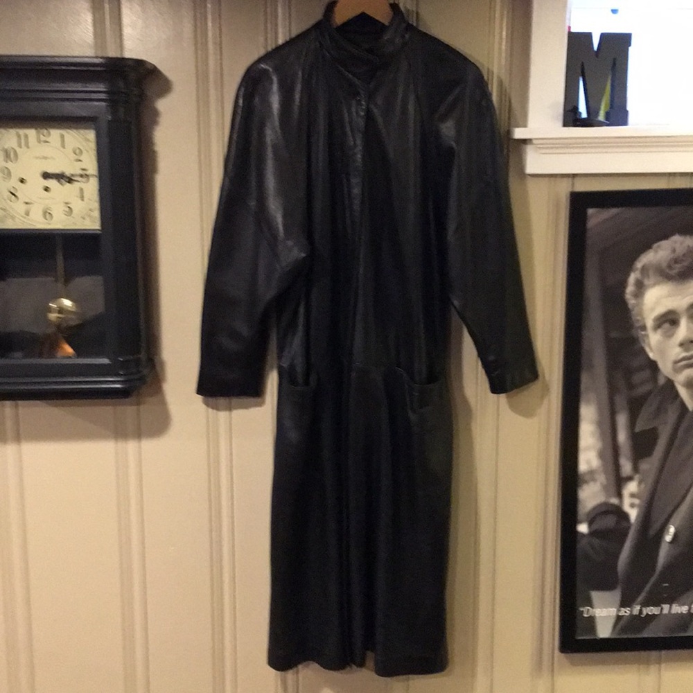 Women’s Black Leather Coat